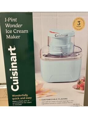 🍦 BRAND NEW Cuisinart 1-Pint Wonder Ice Cream Maker (Aqua)